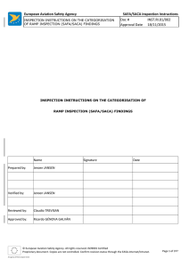 SAFA/SACA Inspection Instructions