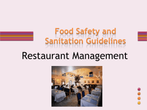 PowerPoint - Food Safety and Sanitation Guidelines