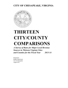 thirteen city/county comparisons