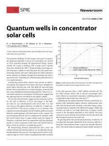 Quantum wells in concentrator solar cells