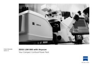 ZEISS LSM 800 with Airyscan Your Compact Confocal Power Pack