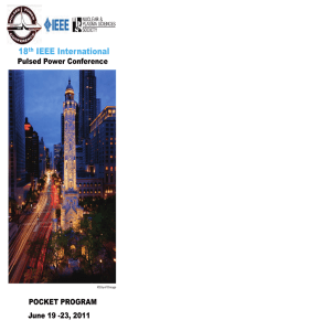 Pocket Program  - 18th IEEE International Pulsed Power