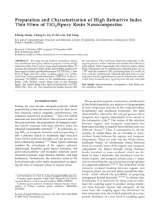 Preparation and characterization of high refractive index thin films of