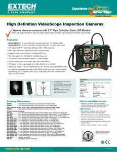 HDV610, HDV620 - High Definition VideoScope