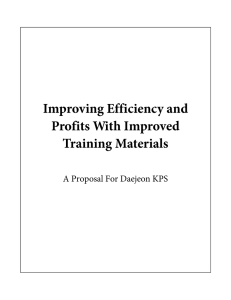 Improving Efficiency and Profits With Improved Training Materials