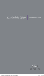 2015 Infiniti QX60 | Quick Reference Guide