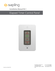 Elapsed Timer Control Panel