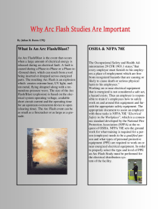 Why ARC-Flash Studies Are Important