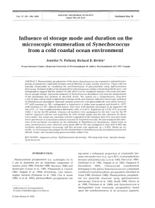 Influence of storage mode and duration on the microscopic