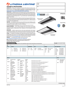 Lithonia IBL 18L WD LP740 DLC Spec Sheet