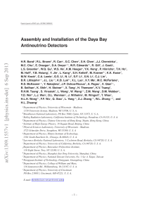 Assembly and Installation of the Daya Bay Antineutrino Detectors