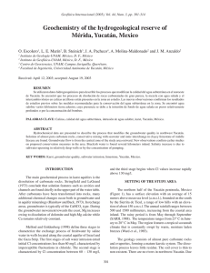 Geochemistry of the hydrogeological reserve of Mérida