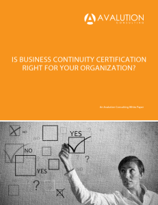 Is Business Continuity Certification Right for Your Organization?