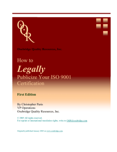 How to Legally Publicize Your ISO Certification