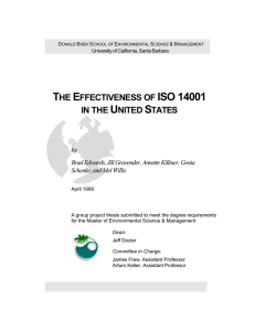 the effectiveness of iso 14001 in the united states