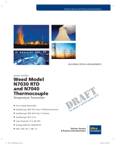 Weed Model N7030 RTD and N7040 Thermocouple
