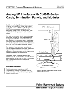 Analog I/O Interface with CL6800-Series Cards, Termination Panels