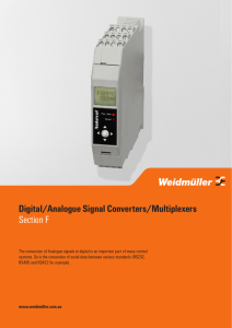 Weidmuller Digital-Analogue Signal Converters