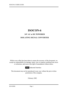 ISOCON-6 - Manual - 24V AC or DC Powered Isolating Signal