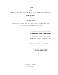 A Thesis entitled Modeling of Photovoltaic Arrays under Shading