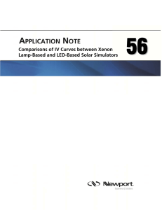 Comparisons of IV Curves between Xenon Lamp-Based