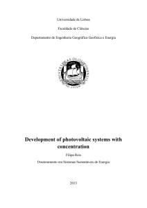 Development of photovoltaic systems with concentration