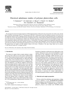 Electrical admittance studies of polymer photovoltaic cells