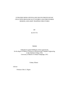 ULTRATHIN MONO-CRYSTALLINE SILICON PHOTOVOLTAIC