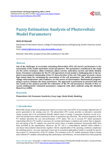 Fuzzy Estimation Analysis of Photovoltaic Model Parameters