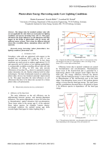 Photovoltaic Energy Harvesting under Low Lighting Conditions