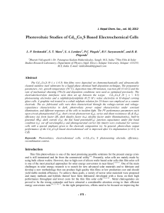 Photovoltaic Studies of Cd1-xCoxS Based Electrochemical Cells
