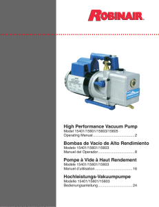 High Performance Vacuum Pump Bombas de Vacío de Alto