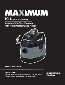 Portable Wet/Dry Vacuum with High Performance Motor