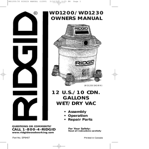 WD1200/WD1230 Owners Manual