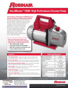 VacuMaster™ 15500 High Performance Vacuum Pump