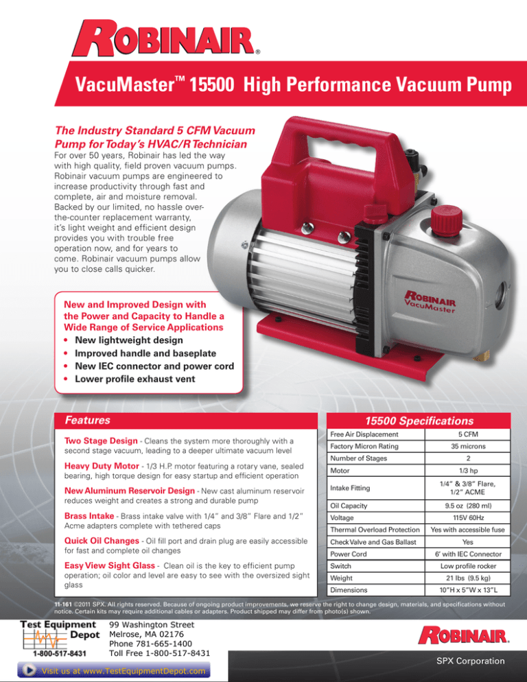 VacuMaster 5 CFM Vacuum Pump