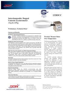 13203CC Interchangeable Uniaxial Accelerometer