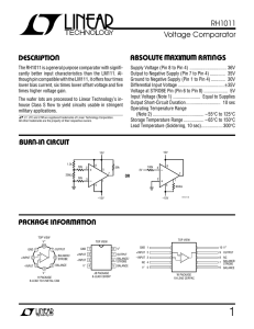 RH1011 - Voltage Comparator