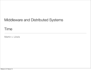 Middleware and Distributed Systems Time