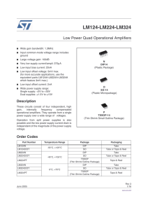 Low Power Quad Operational Amplifiers