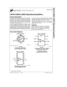 LM107/LM207/LM307 Operational Amplifiers