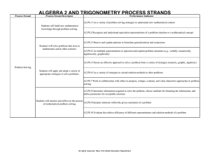 algebra 2 and trigonometry process strands