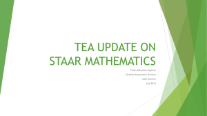 tea update on staar mathematics