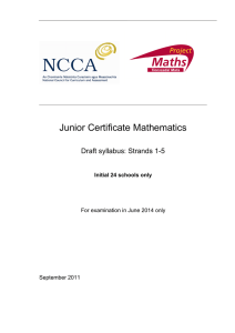 Junior Certificate Mathematics