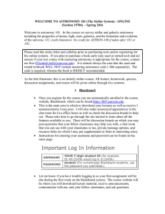 WELCOME TO ASTRONOMY 101 (The Stellar System)