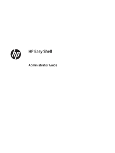 HP Easy Shell Administrator Guide