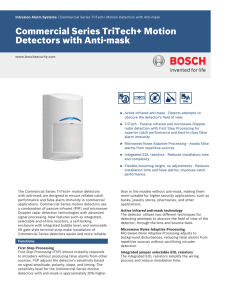 Commercial Series TriTech+ Motion Detectors with Anti-mask