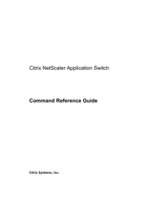 Citrix NetScaler Application Switch Command Reference