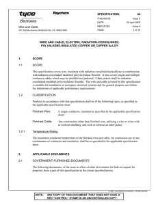 Wire and Cable, Electric, Radiation