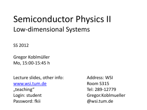 Semiconductor Physics II